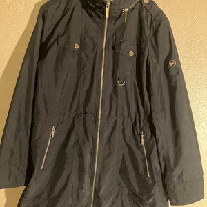 MICHAEL KORS hooded jacket.  Black. Large.